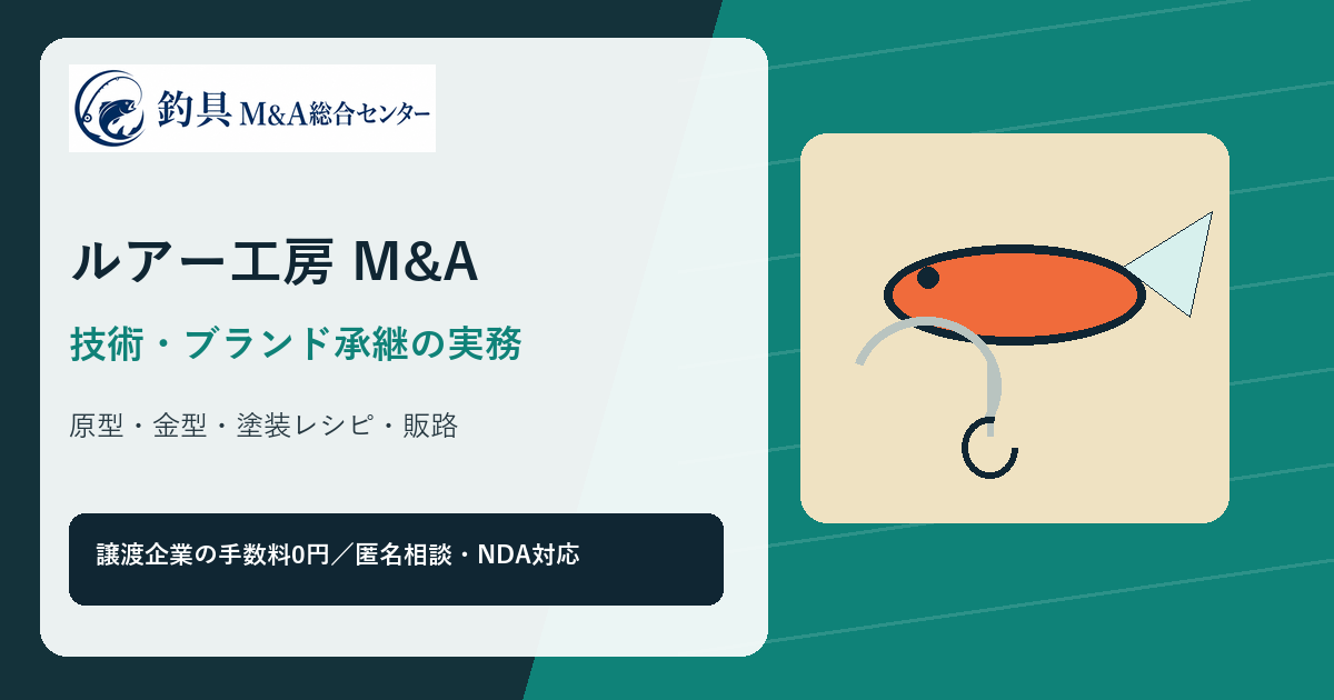 ルアー工房M&Aで原型・塗装技術・ブランド承継を整理するオリジナル図版